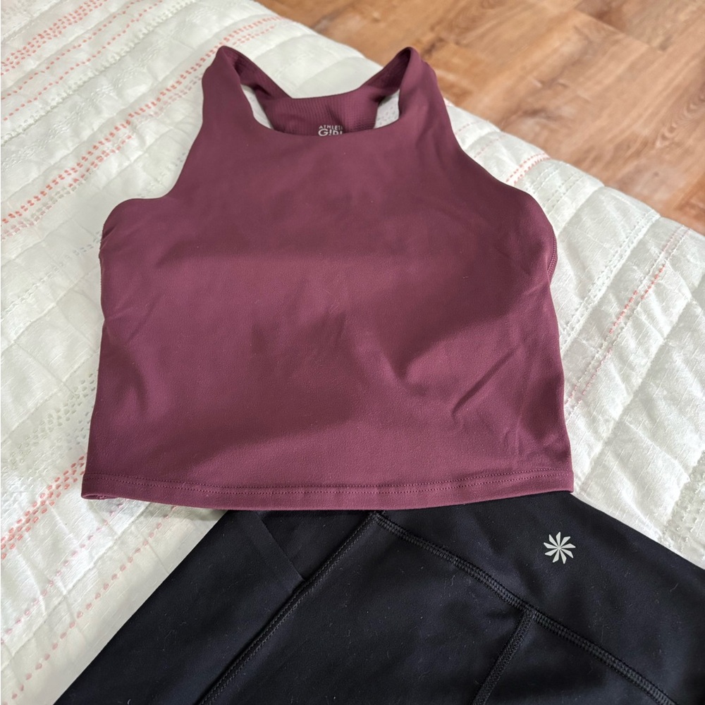 Girls Cabernet Sports Bra and Black Leggings (NWOT) FOR BOTH PIECES